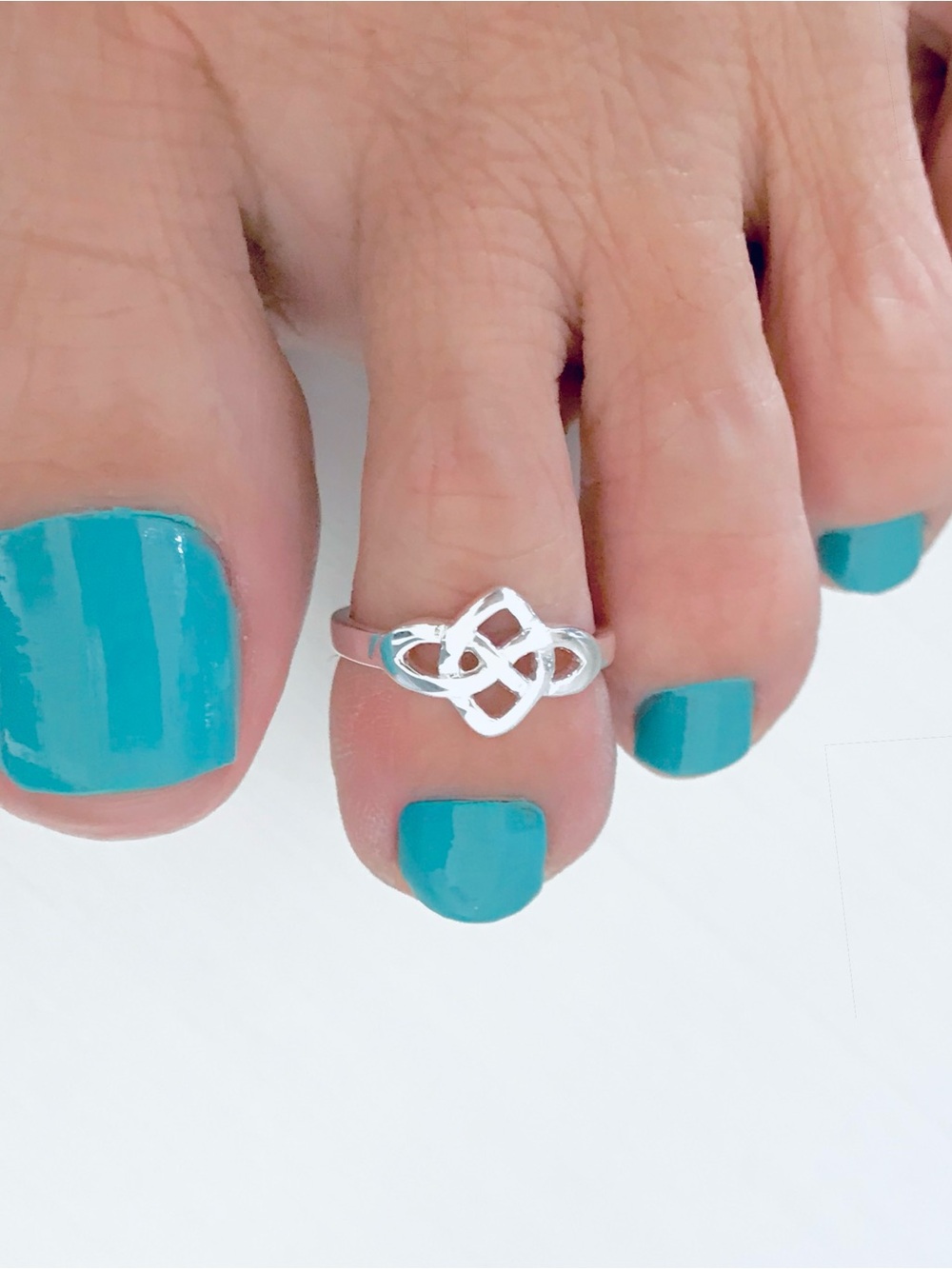 Sterling Silver Infinity Celtic Toe Ring, Love Knots Silver Rings, Boho Jewelry